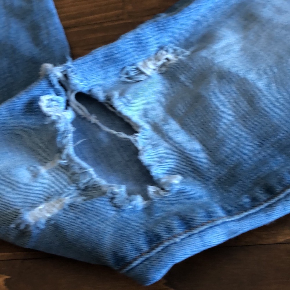 Abercrombie & Fitch Curve Love The Skinny High Rise Jeans Raw Hem Size 26 - Picture 3 of 15
